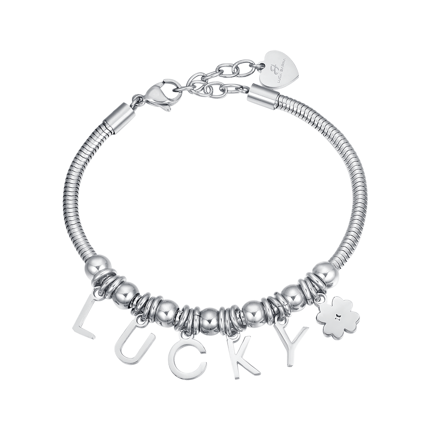 STEEL BRACELET WITH CHARMS LUCKY Luca Barra