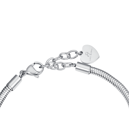 STEEL BRACELET WITH CHARMS I LOVE YOU