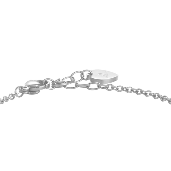 WOMEN'S STEEL BRACELET WITH HEART AND RED HORN