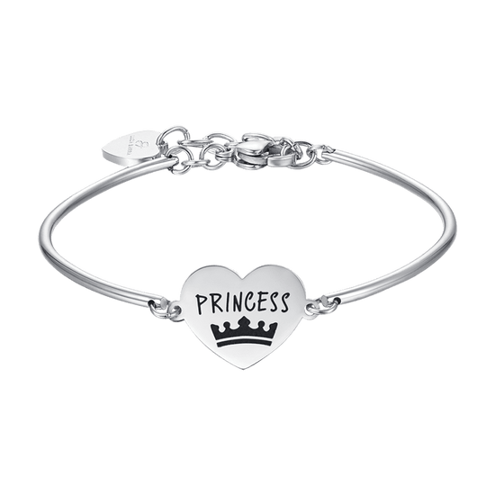 WOMAN'S BRACELET IN STEEL WITH PRINCESS SCRIPT Luca Barra