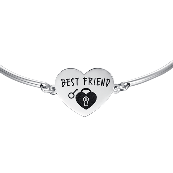 WOMEN'S STEEL BRACELET WITH BEST FRIEND INSCRIPTION
