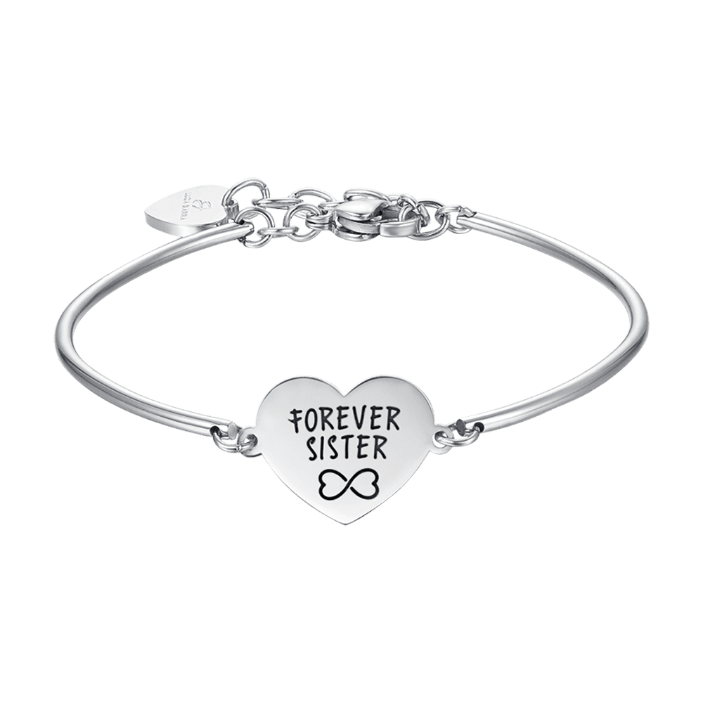 WOMAN'S BRACELET IN STEEL WITH FOREVER SISTER SCRIPTURE Luca Barra