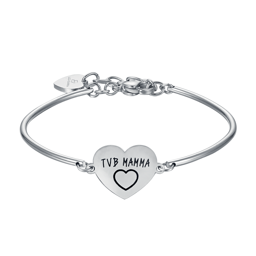 WOMAN'S BRACELET IN STEEL WITH SCRIPTURE TVB MOM Luca Barra