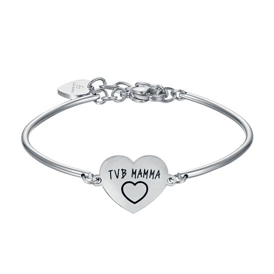 WOMEN'S STEEL BRACELET WITH TVB WRITING MOM