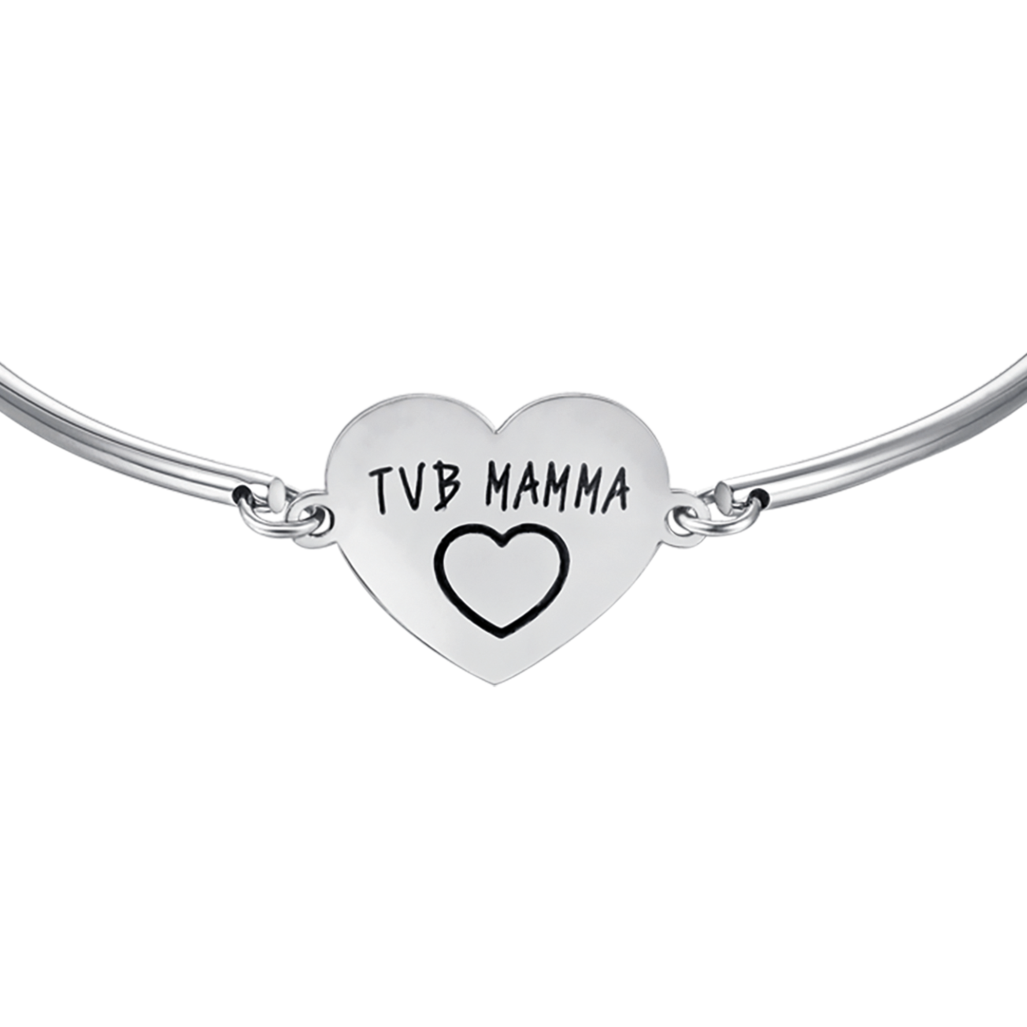 WOMEN'S STEEL BRACELET WITH TVB WRITING MOM