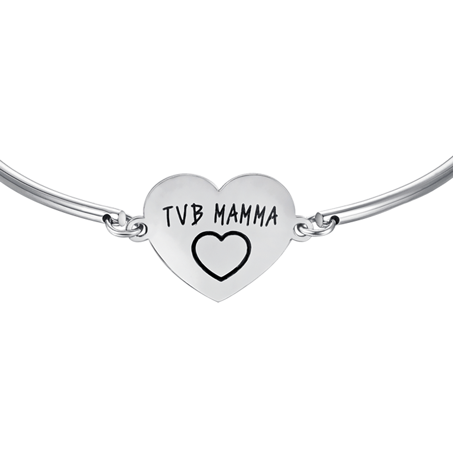 WOMEN'S STEEL BRACELET WITH TVB WRITING MOM