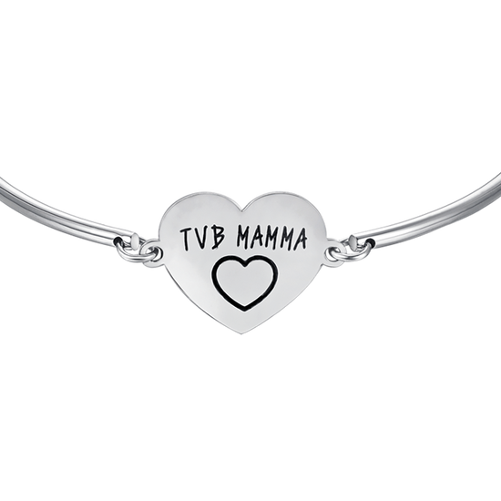 WOMEN'S STEEL BRACELET WITH TVB WRITING MOM