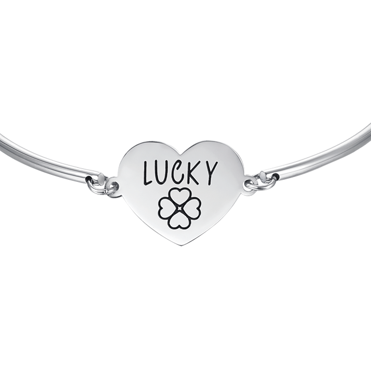 WOMAN'S BRACELET IN STEEL WITH LUCKY SCRIPT Luca Barra