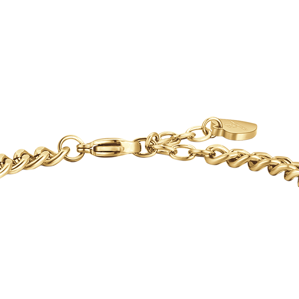 DREAM GOLD STEEL WOMEN'S BRACELET WITH WHITE CRYSTALS
