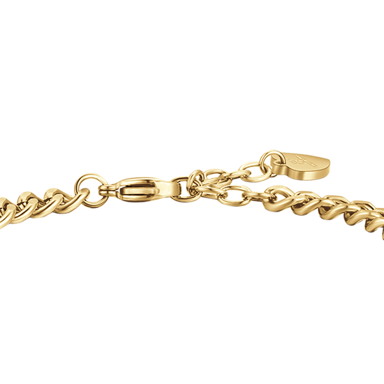 DREAM GOLD STEEL WOMEN'S BRACELET WITH WHITE CRYSTALS