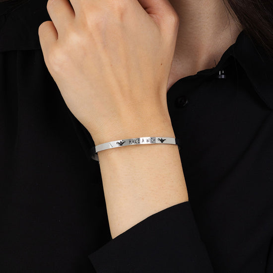 WOMAN'S STEEL MAKE A WISH BRACELET Luca Barra