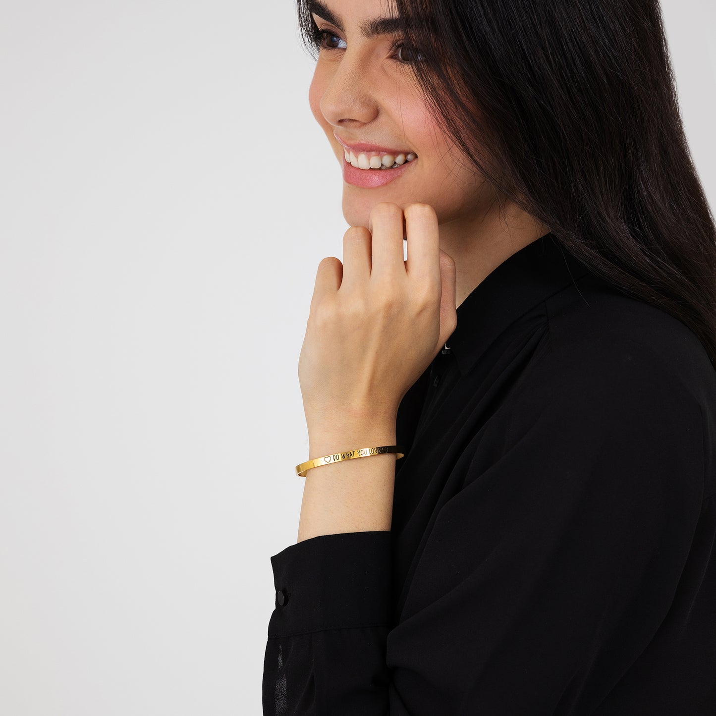 WOMAN'S GOLDEN STEEL BRACELET DO WHAT YOU LOVE Luca Barra