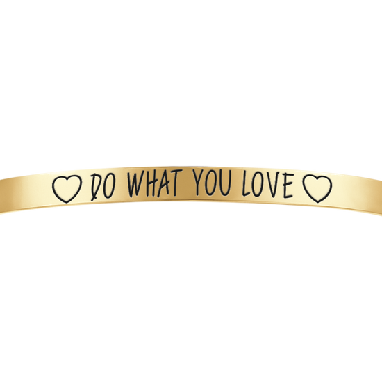 WOMAN'S GOLDEN STEEL BRACELET DO WHAT YOU LOVE Luca Barra