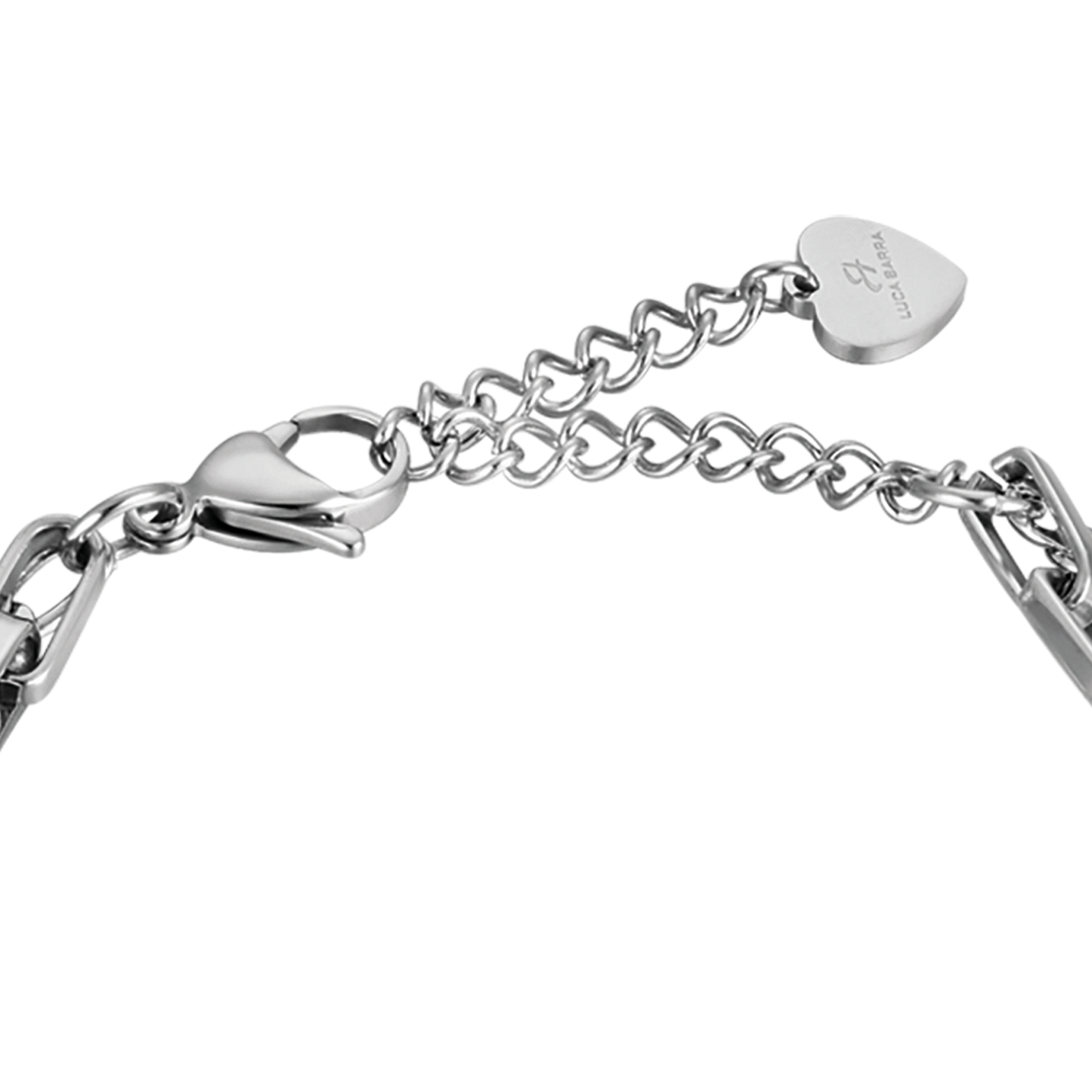 WOMEN'S STEEL STAR BRACELET WITH WHITE CRYSTALS AND ENAMEL PLATES