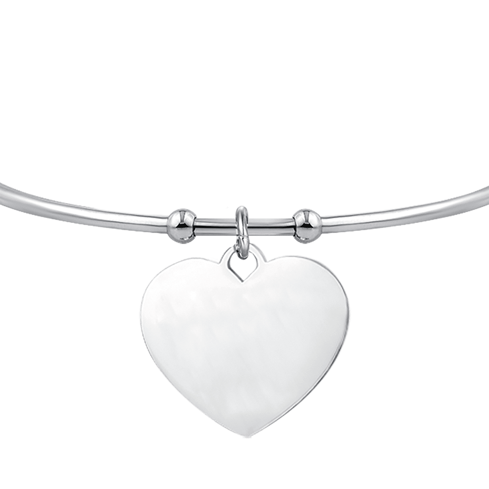 WOMEN'S PERSONALIZED STEEL HEART BRACELET