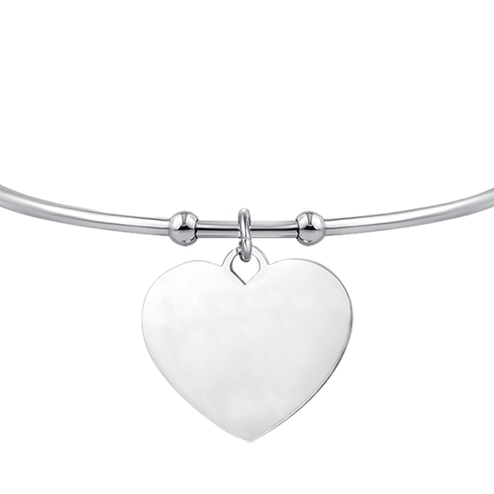 WOMEN'S PERSONALIZED STEEL HEART BRACELET