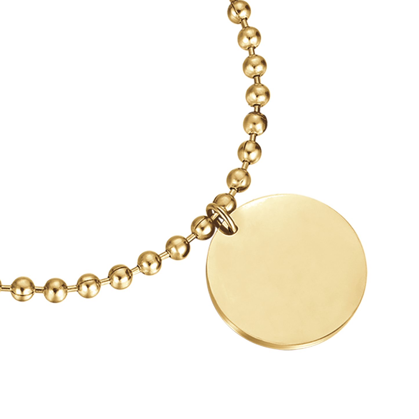 WOMEN'S PERSONALIZED GOLD STEEL BRACELET WITH PLATE