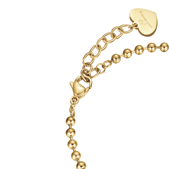 WOMEN'S PERSONALIZED GOLD STEEL BRACELET WITH PLATE