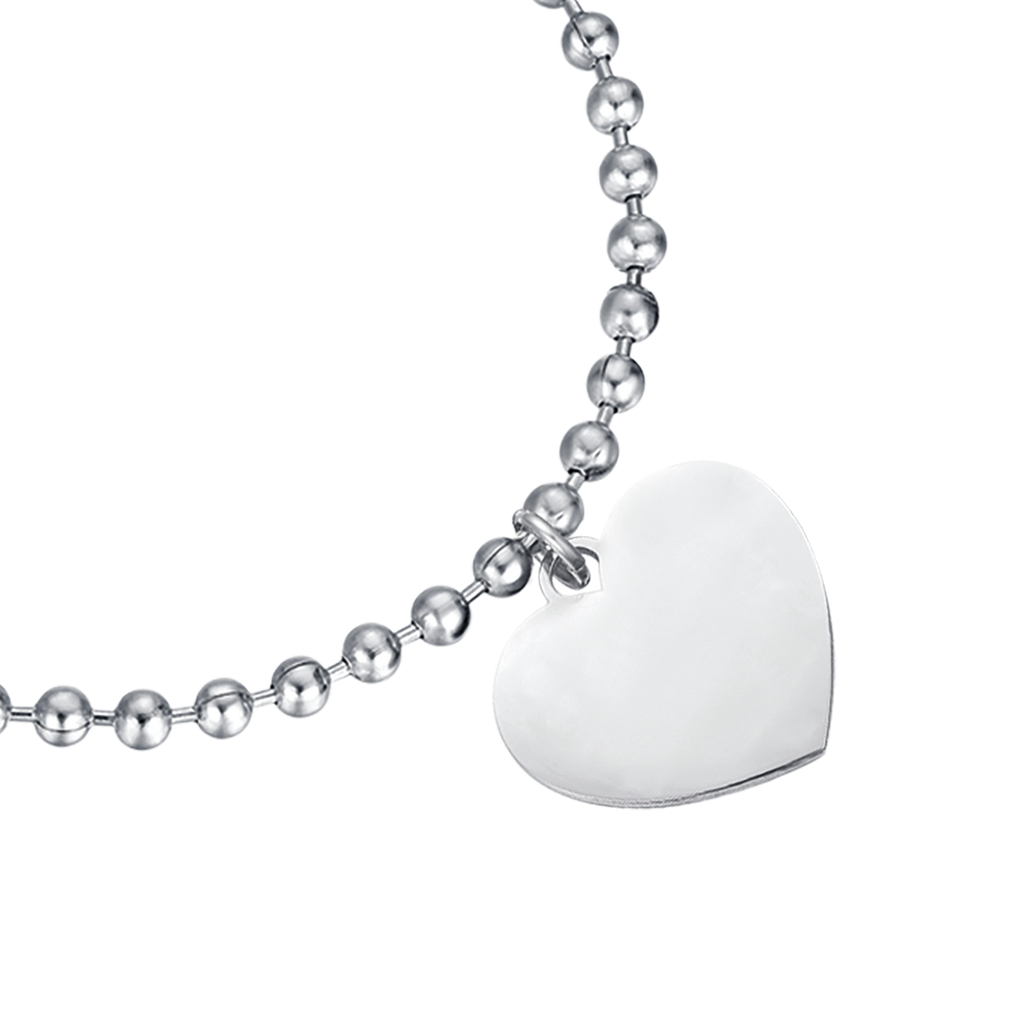 WOMEN'S PERSONALIZED STEEL BRACELET WITH HEARTS