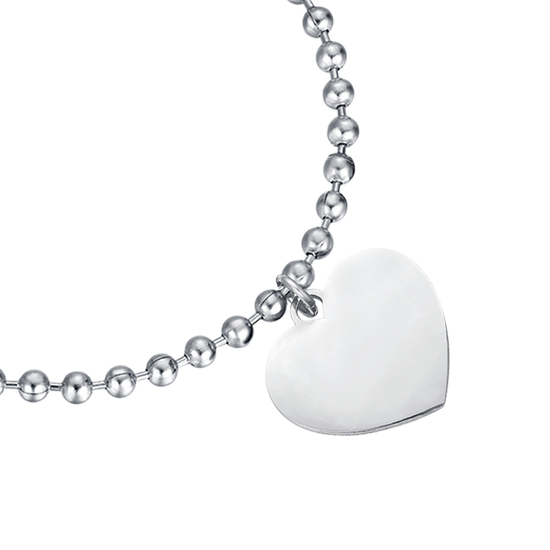 Upload image to Gallery WOMEN'S PERSONALIZED STEEL BRACELET WITH HEARTS

