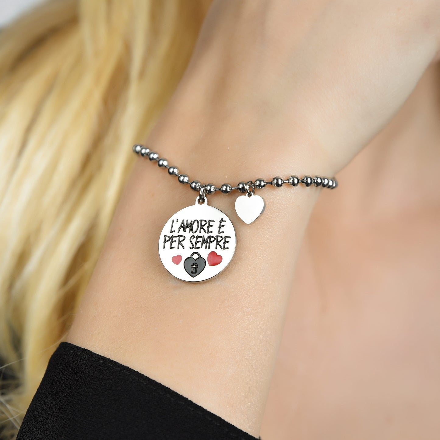 WOMEN STEEL BRACELET LOVE IS FOREVER
