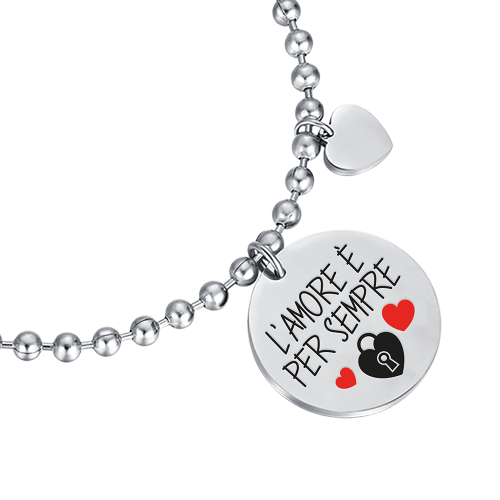 WOMEN STEEL BRACELET LOVE IS FOREVER