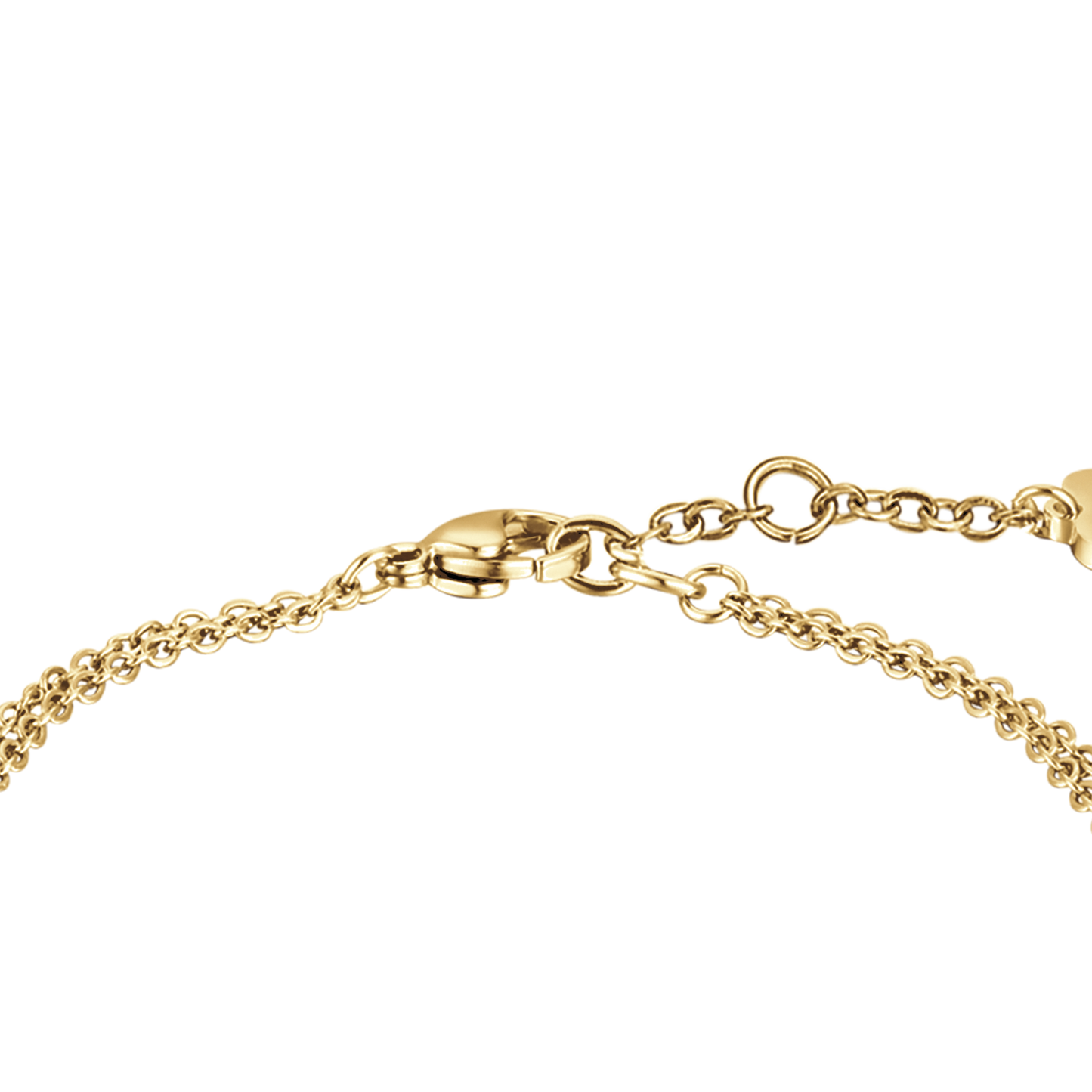 GOLD STEEL WOMEN'S BRACELET WITH BLACK CRYSTALS