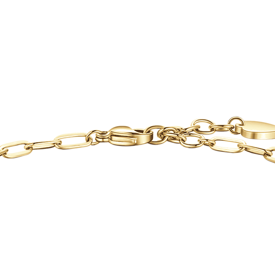 GOLD STEEL WOMEN'S BRACELET WITH HEART, SHOE AND STAR
