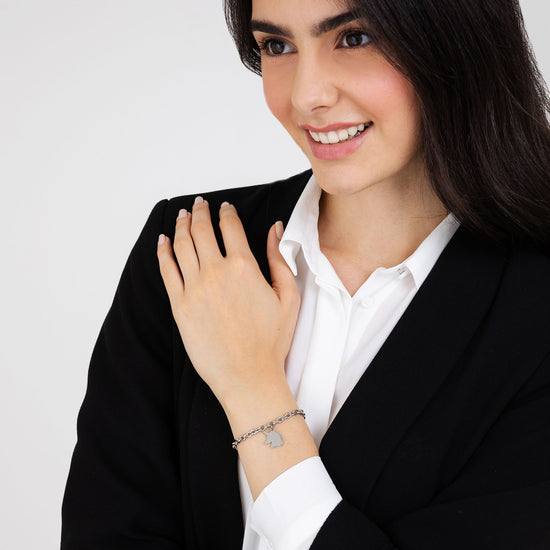 WOMEN STEEL BRACELET WITH UNICORN