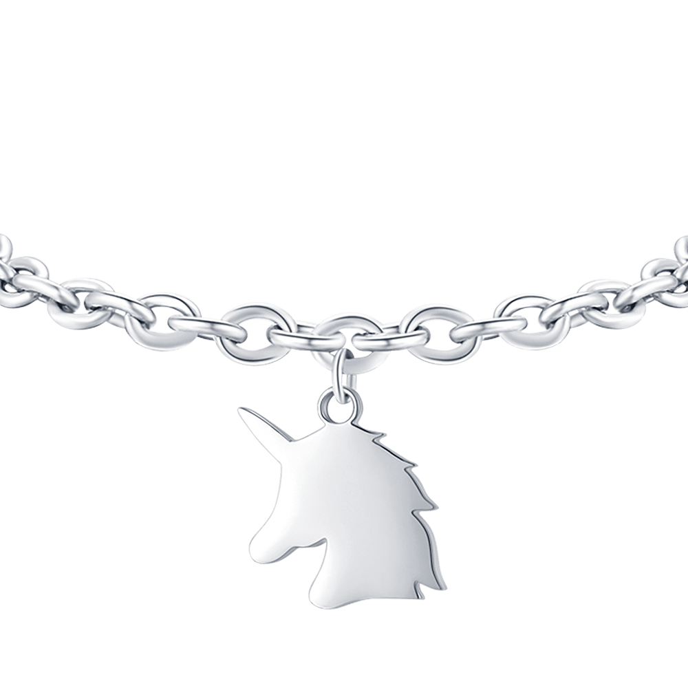 WOMEN STEEL BRACELET WITH UNICORN