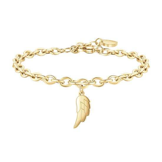 gold-plated steel women's bracelet with wing Luca Barra