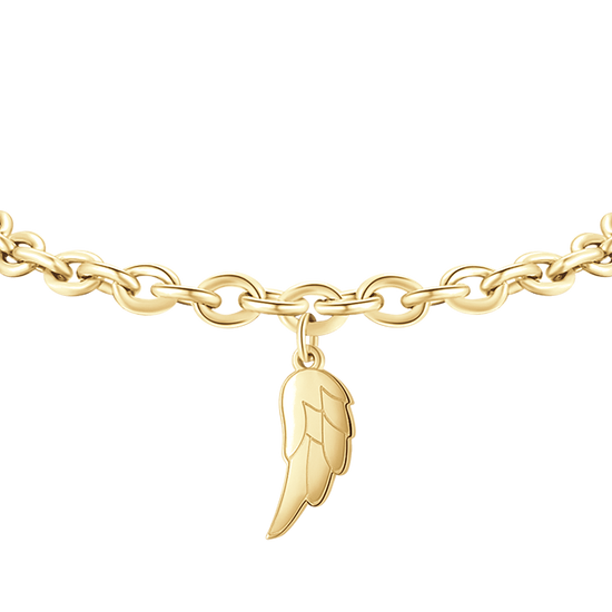 gold-plated steel women's bracelet with wing Luca Barra