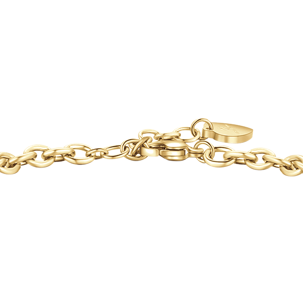 WOMEN'S GOLD-PLATED STEEL BRACELET WITH CROWN