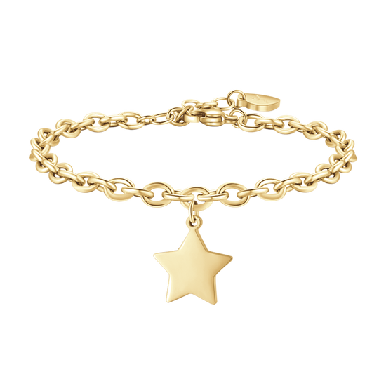 WOMAN'S GOLDEN STEEL BRACELET WITH STAR Luca Barra