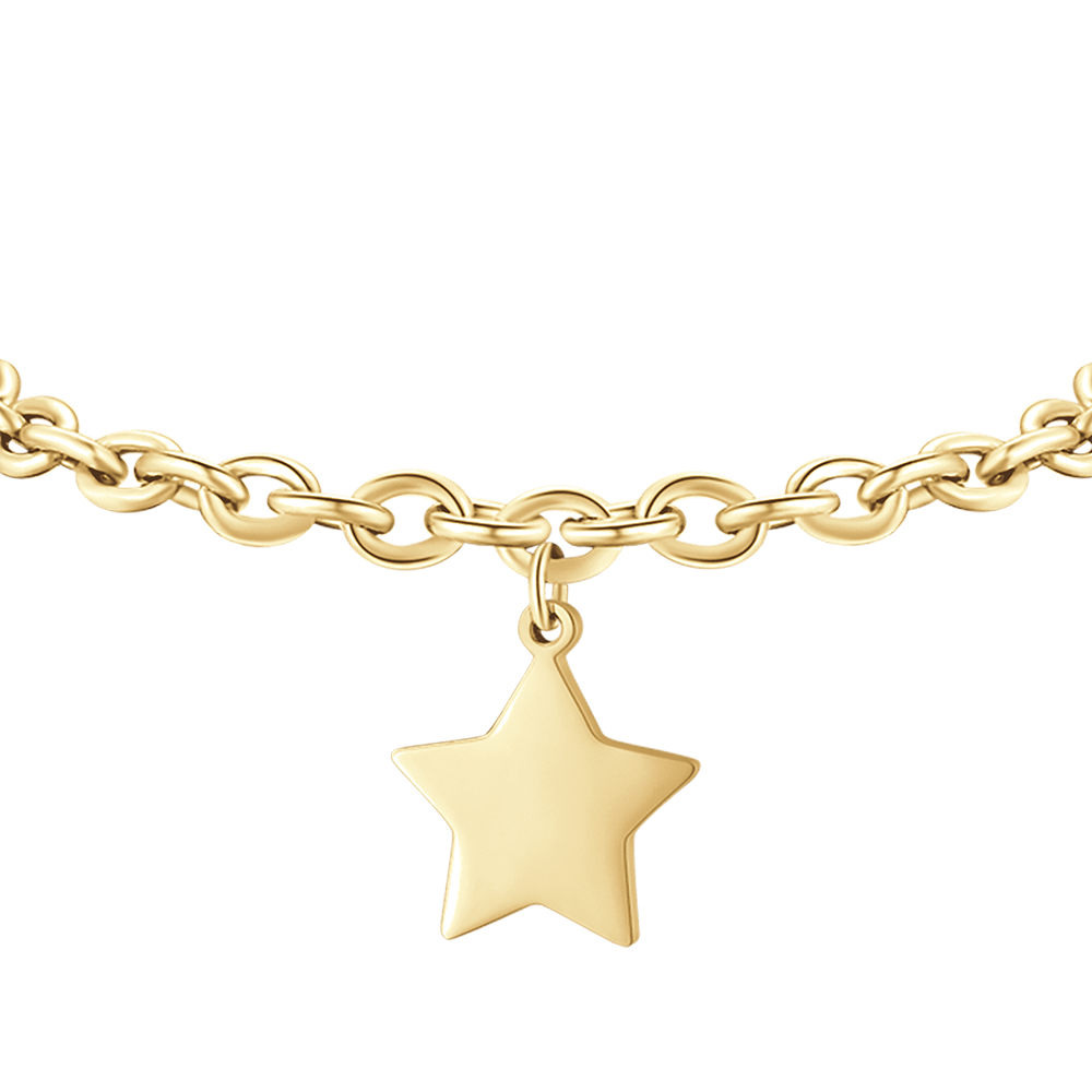 WOMEN'S GOLD STEEL BRACELET WITH STAR