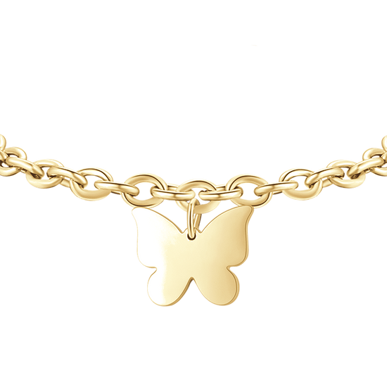 WOMEN'S GOLD STEEL BRACELET WITH BUTTERFLY