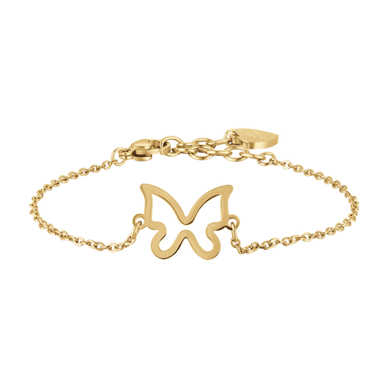 WOMAN'S GOLDEN STEEL BRACELET WITH EMPTY BUTTERFLY Luca Barra