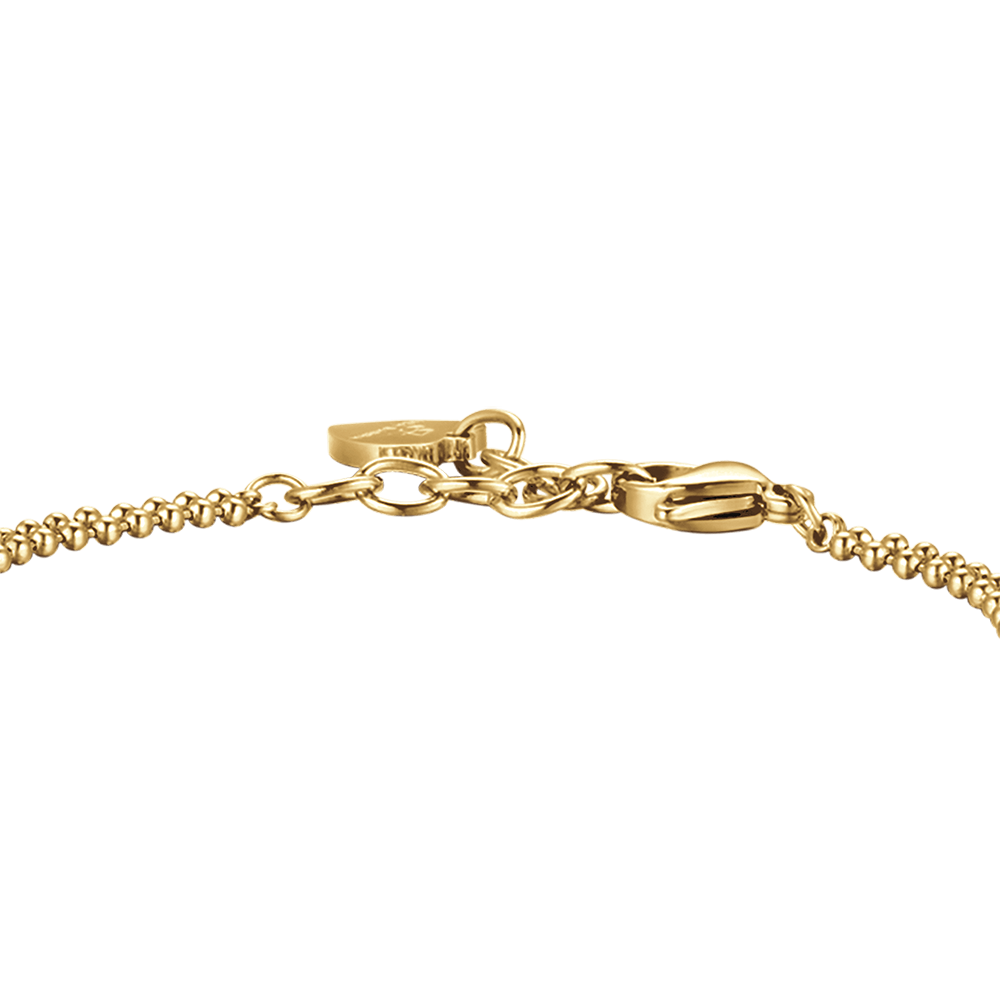 IP GOLD STEEL WOMEN'S BRACELET WITH HEARTS OF DIFFERENT SIZES