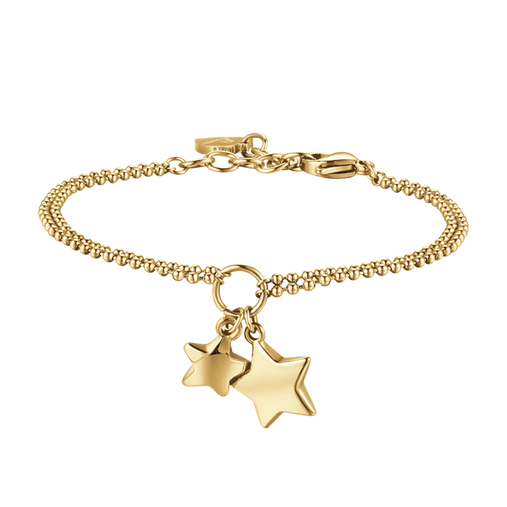IP GOLD STEEL WOMEN'S BRACELET WITH STARS