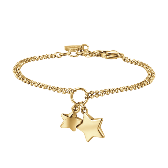 IP GOLD STEEL WOMEN'S BRACELET WITH STARS