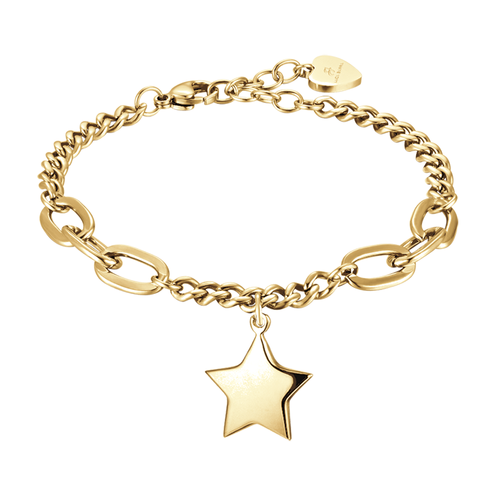 WOMAN'S BRACELET IN IP GOLD STEEL WITH FULL STAR Luca Barra