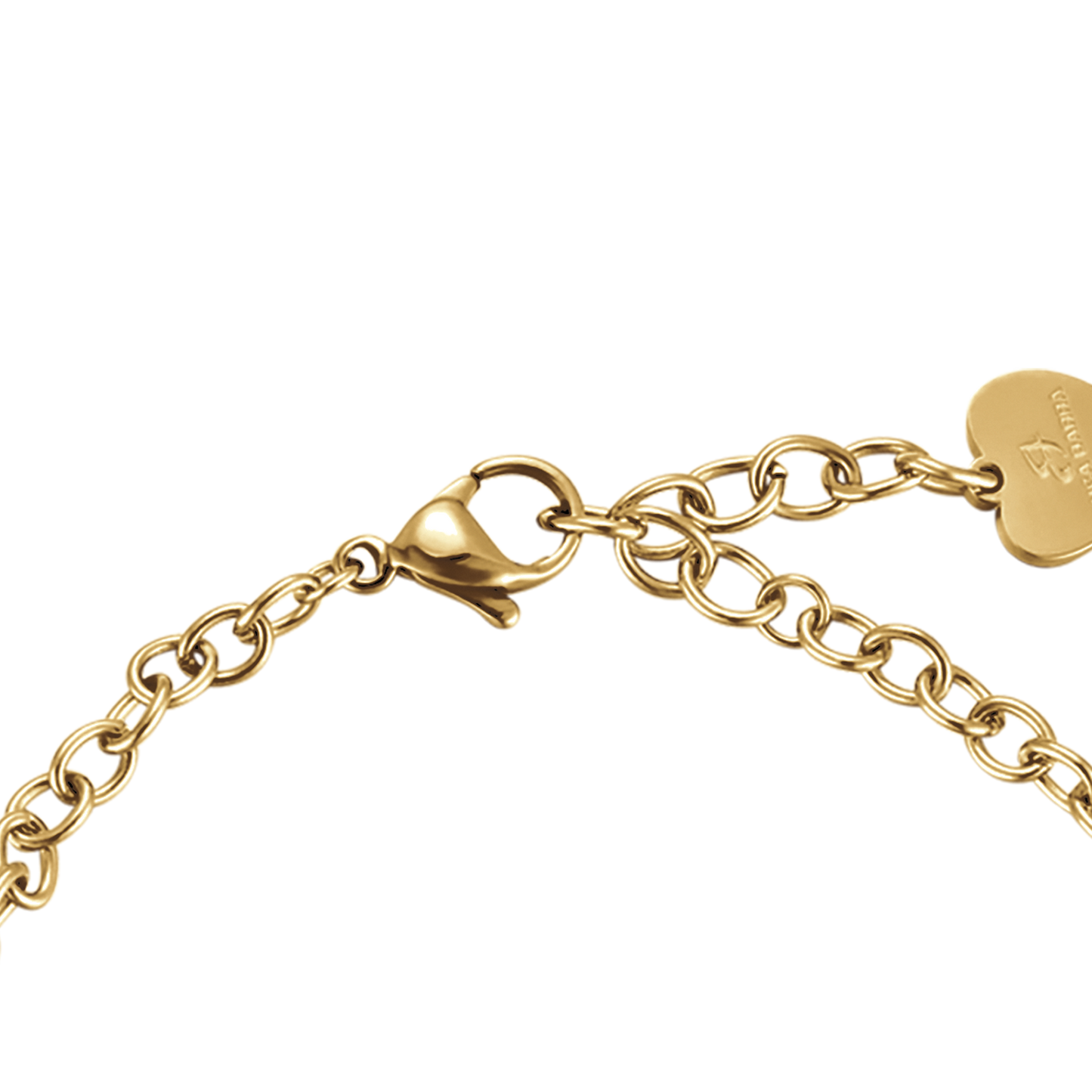 IP GOLD STEEL WOMEN'S BRACELET WITH WHITE CRYSTALS