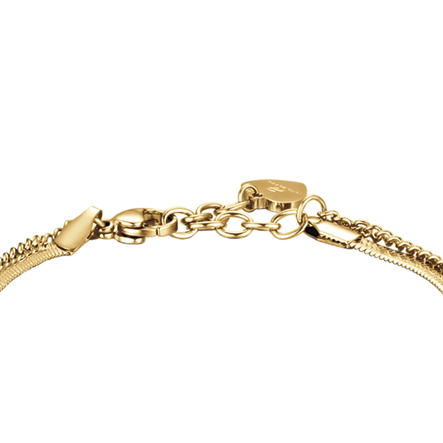 WOMEN'S IP GOLD STEEL BRACELET WITH STAR