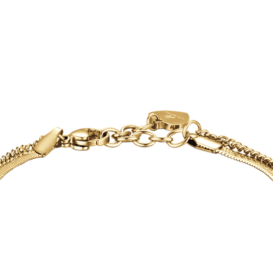 WOMEN'S IP GOLD STEEL BRACELET WITH STAR
