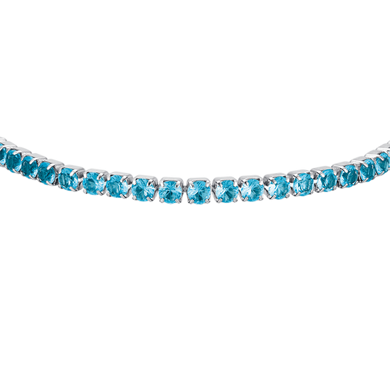 Upload image to Gallery WOMEN'S TENNIS BRACELET IN STEEL WITH BLUE CRYSTALS
