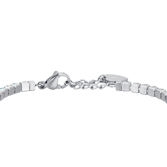 Upload image to Gallery WOMEN'S TENNIS BRACELET IN STEEL WITH BLUE CRYSTALS
