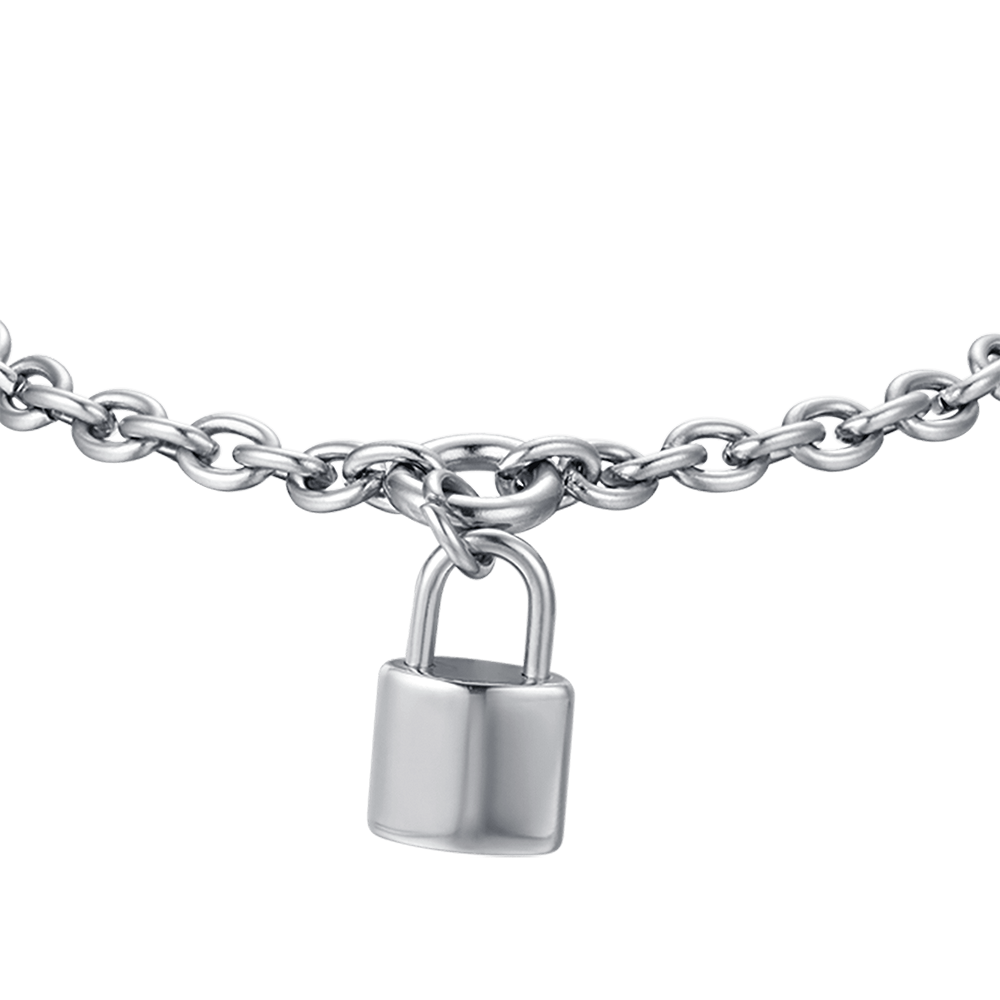 WOMEN'S STEEL BRACELET WITH PADLOCK