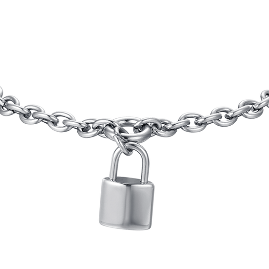 WOMEN'S STEEL BRACELET WITH PADLOCK