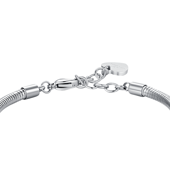 STEEL WOMEN'S TREE OF LIFE BRACELET WITH WHITE CRYSTALS