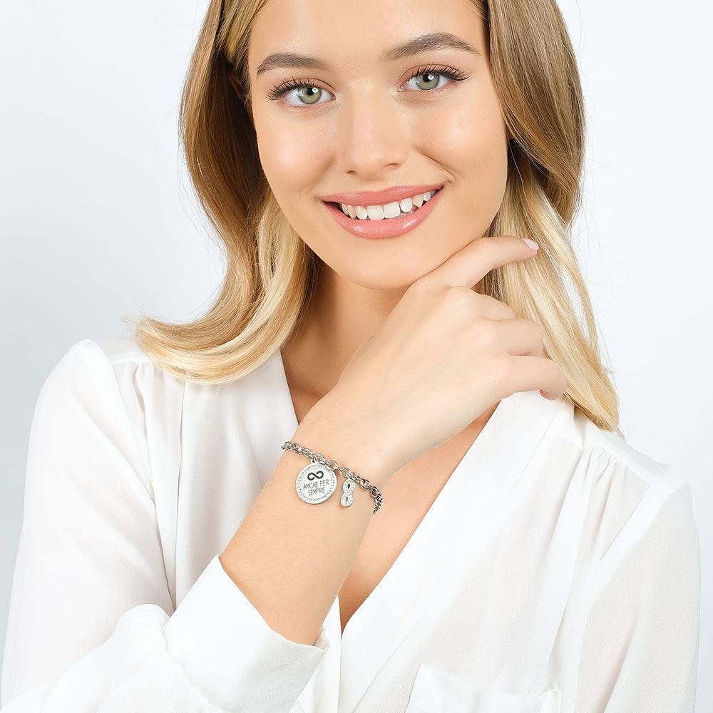 WOMEN'S STEEL BRACELET FRIENDS FOREVER